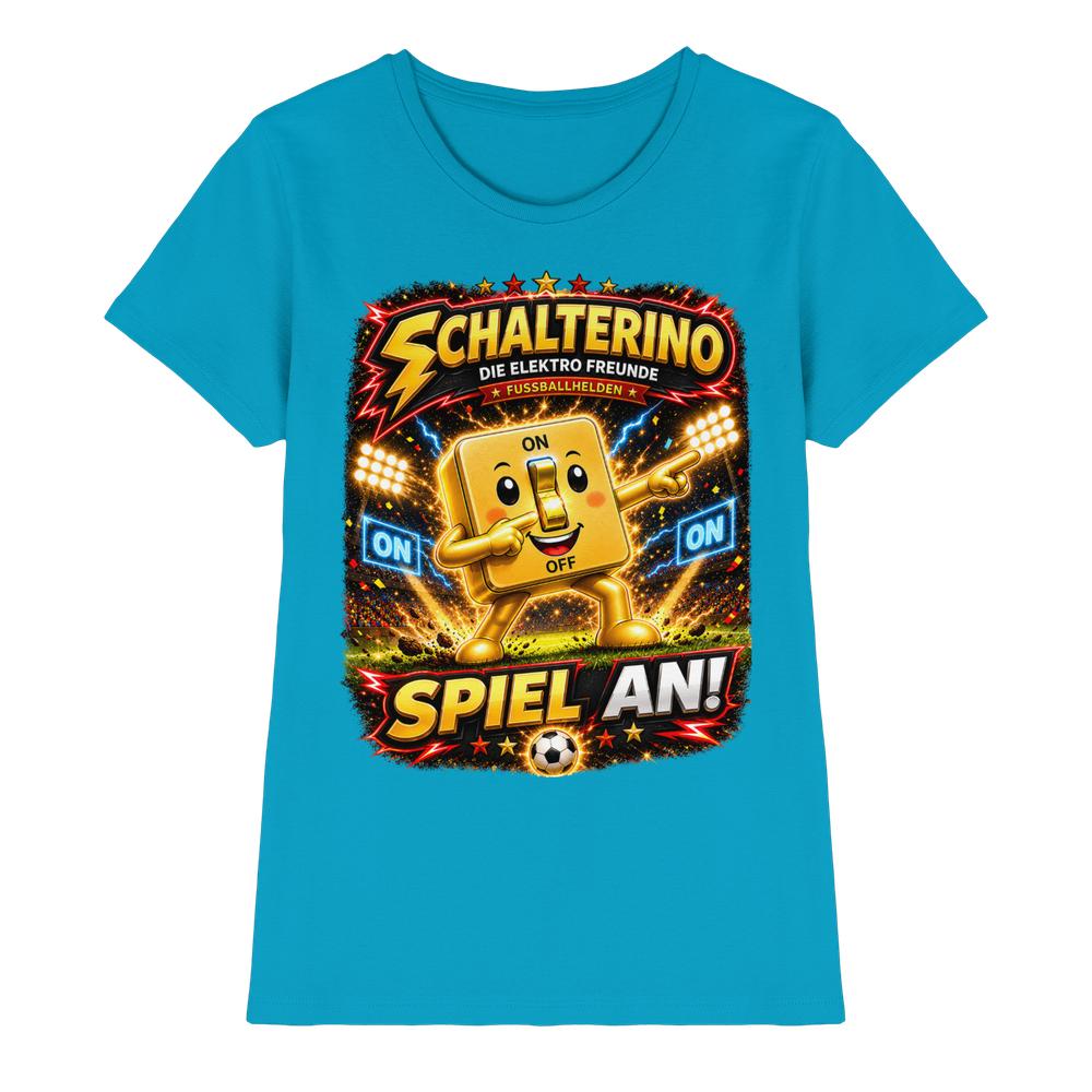 ⚽ Schalterino - Spiel an! | Die Elektro Freunde / Fan-Kollektion - Ladies Premium Shirt