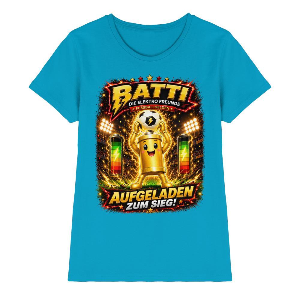 ⚽ Batti - Aufgeladen zum Sieg! | Die Elektro Freunde / Fan- Kollektion - Ladies Premium Shirt – Bild 2
