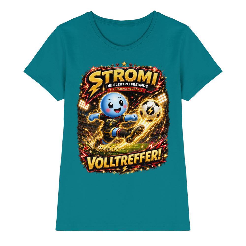⚽ Stromi – Volltreffer! | Die Elektro Freunde / Fan - Kollektion - Ladies Premium Shirt – Bild 8