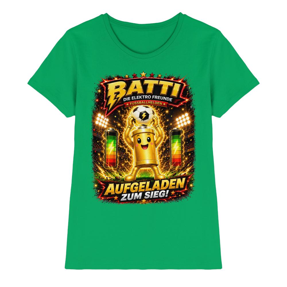 ⚽ Batti - Aufgeladen zum Sieg! | Die Elektro Freunde / Fan- Kollektion - Ladies Premium Shirt – Bild 6