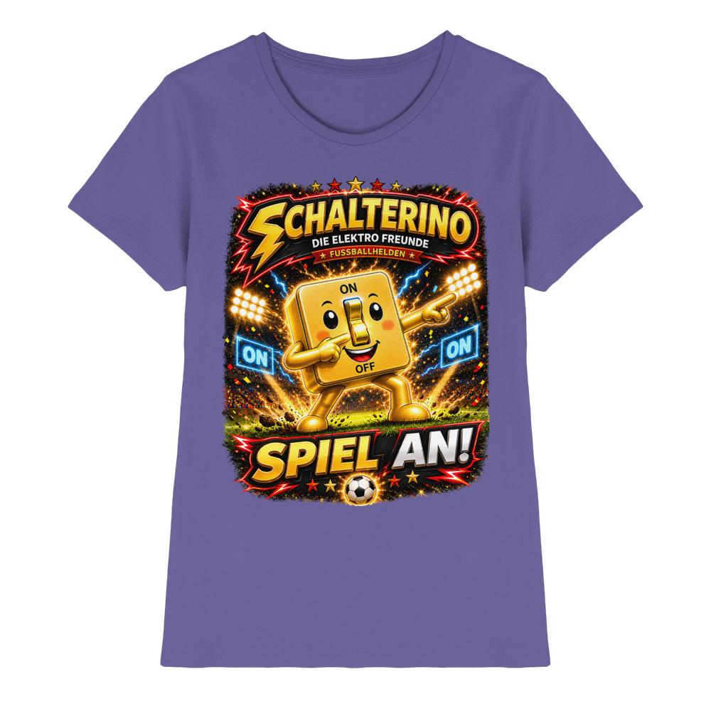 ⚽ Schalterino - Spiel an! | Die Elektro Freunde / Fan-Kollektion - Ladies Premium Shirt – Bild 10