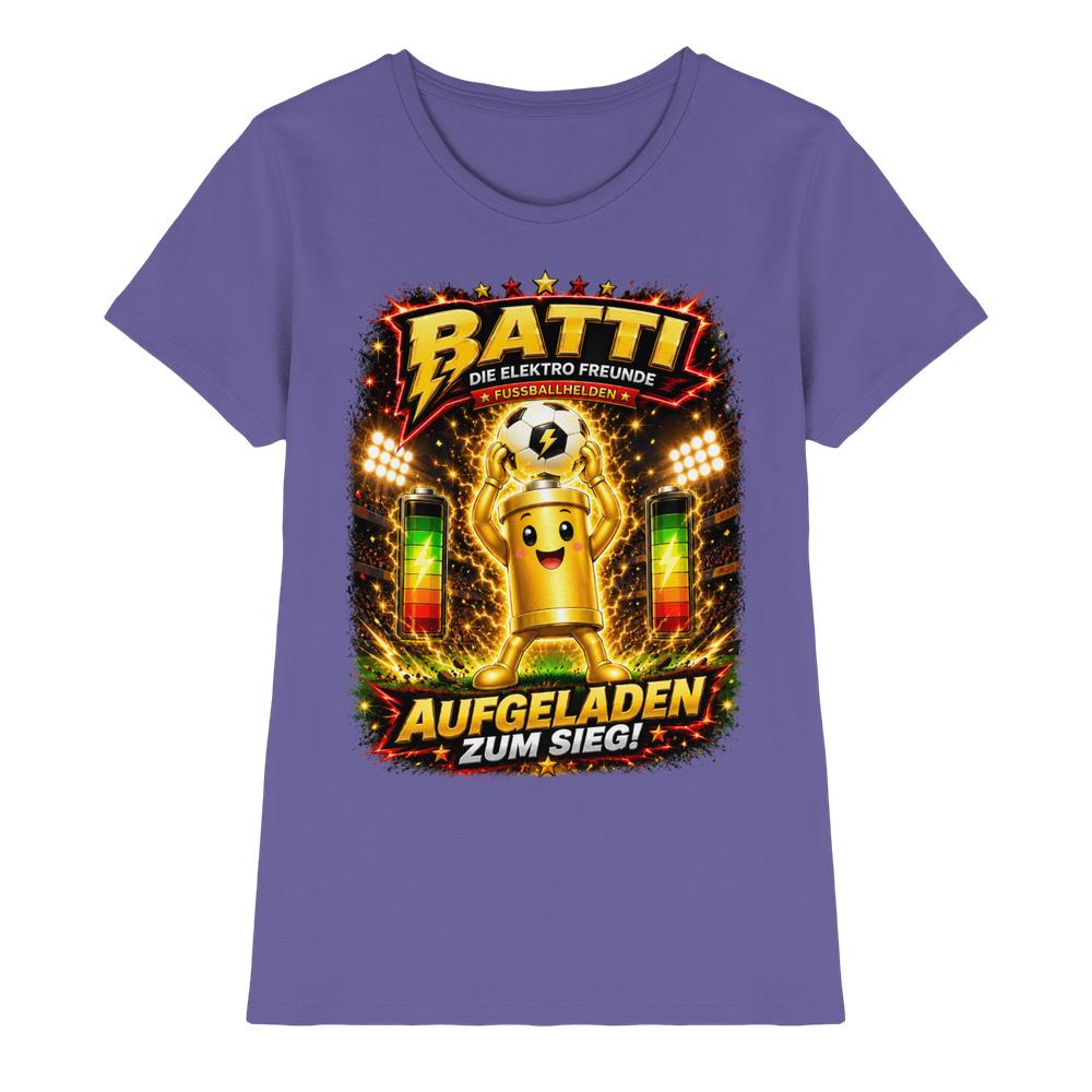 ⚽ Batti - Aufgeladen zum Sieg! | Die Elektro Freunde / Fan- Kollektion - Ladies Premium Shirt – Bild 7