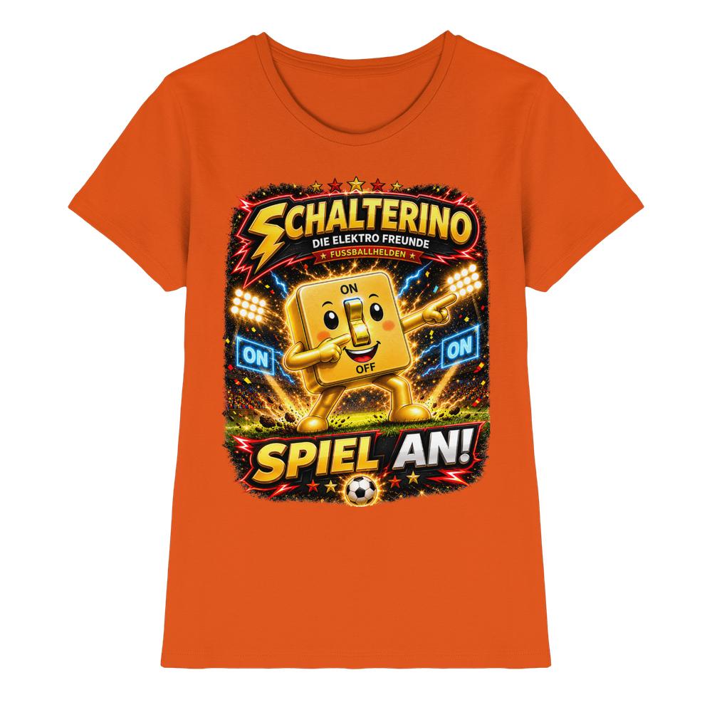 ⚽ Schalterino - Spiel an! | Die Elektro Freunde / Fan-Kollektion - Ladies Premium Shirt – Bild 11
