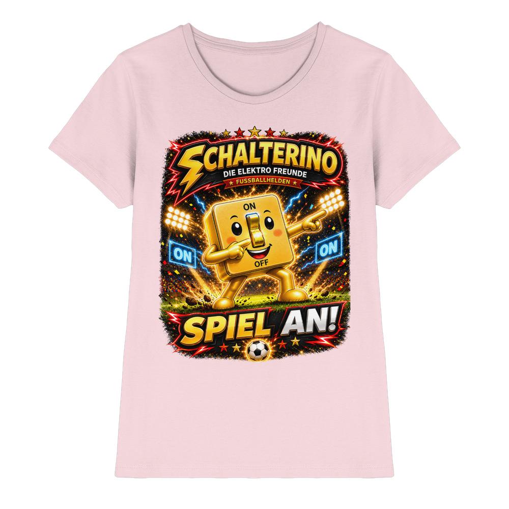 ⚽ Schalterino - Spiel an! | Die Elektro Freunde / Fan-Kollektion - Ladies Premium Shirt – Bild 13
