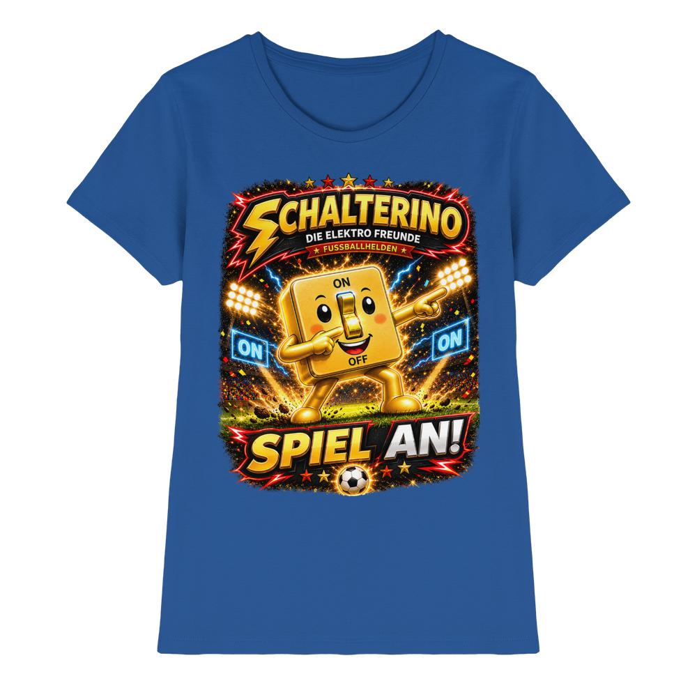⚽ Schalterino - Spiel an! | Die Elektro Freunde / Fan-Kollektion - Ladies Premium Shirt – Bild 19
