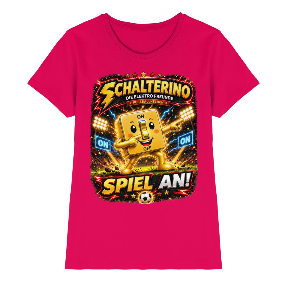 ⚽ Schalterino - Spiel an! | Die Elektro Freunde / Fan-Kollektion - Ladies Premium Shirt – Bild 24