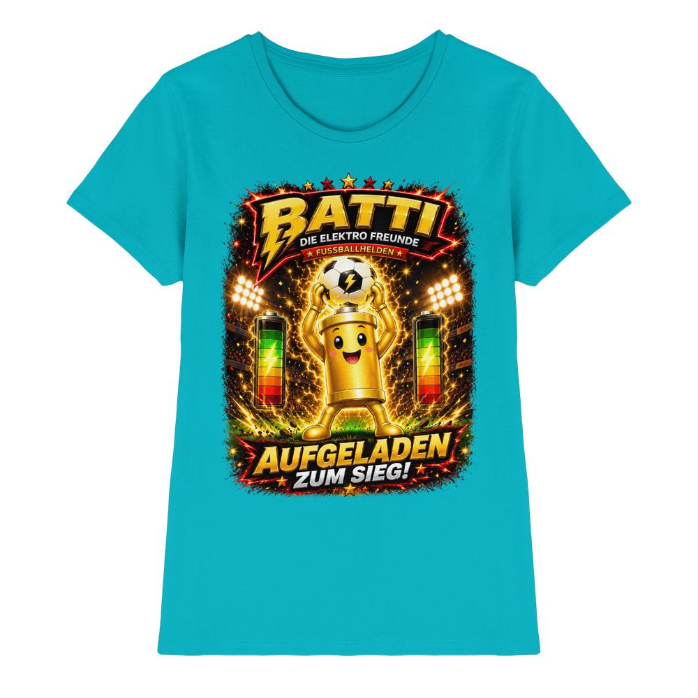 ⚽ Batti - Aufgeladen zum Sieg! | Die Elektro Freunde / Fan- Kollektion - Ladies Premium Shirt – Bild 15