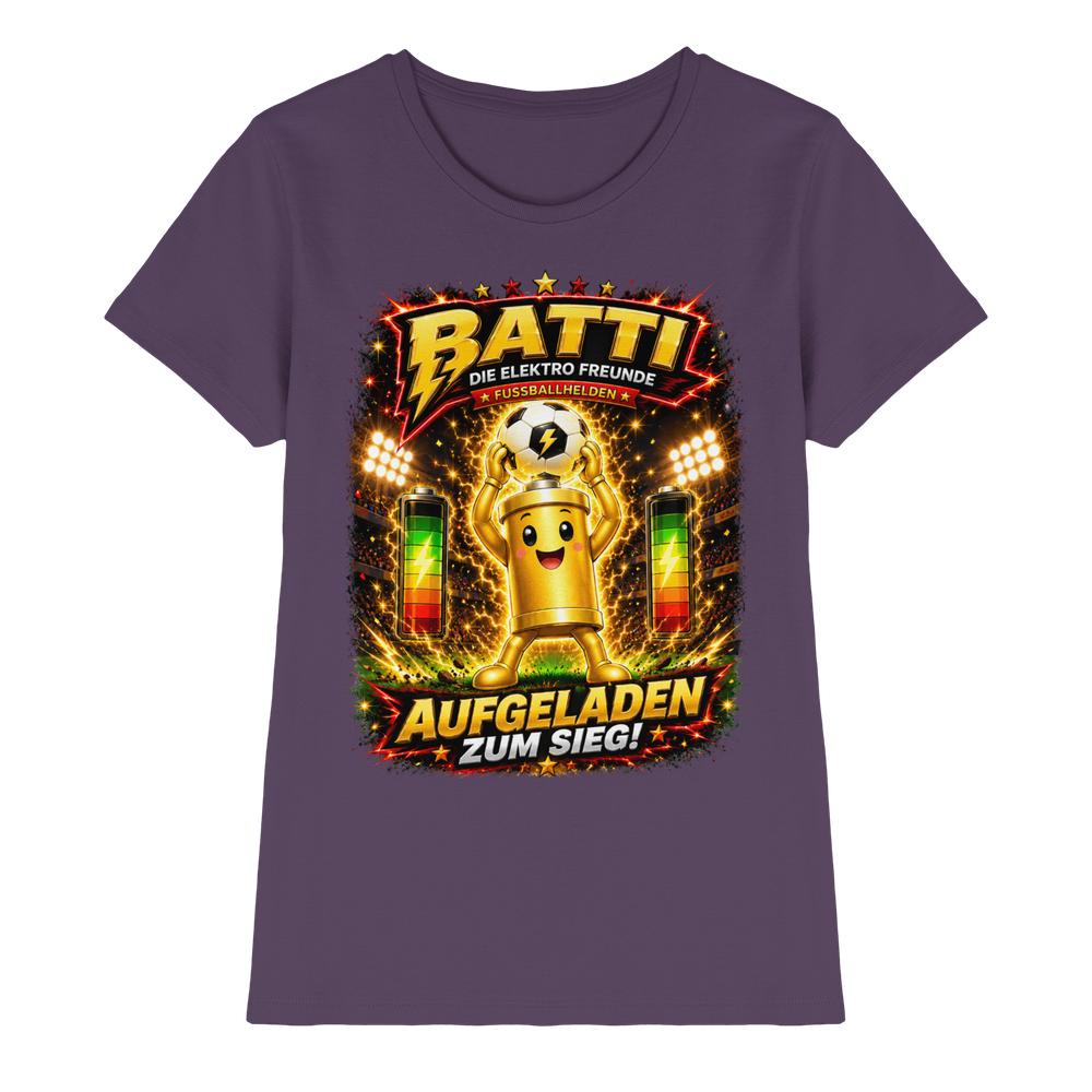 ⚽ Batti - Aufgeladen zum Sieg! | Die Elektro Freunde / Fan- Kollektion - Ladies Premium Shirt – Bild 17