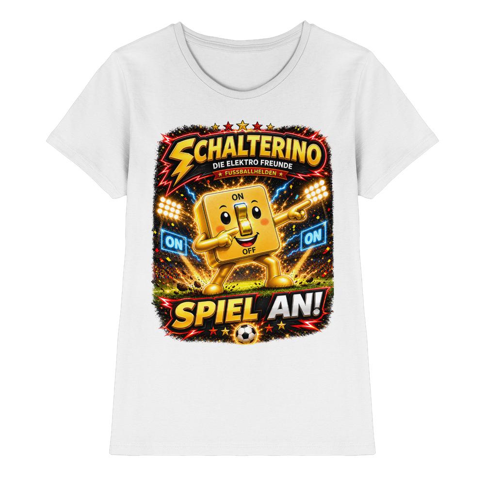 ⚽ Schalterino - Spiel an! | Die Elektro Freunde / Fan-Kollektion - Ladies Premium Shirt – Bild 28