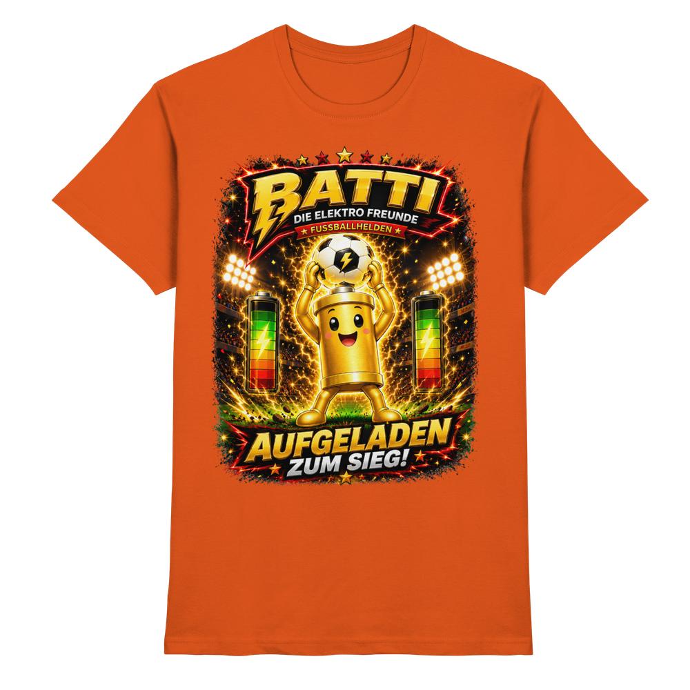 ⚽ Batti - Aufgeladen zum Sieg! | Die Elektro Freunde / Fan- Kollektion - Premium Shirt – Bild 5