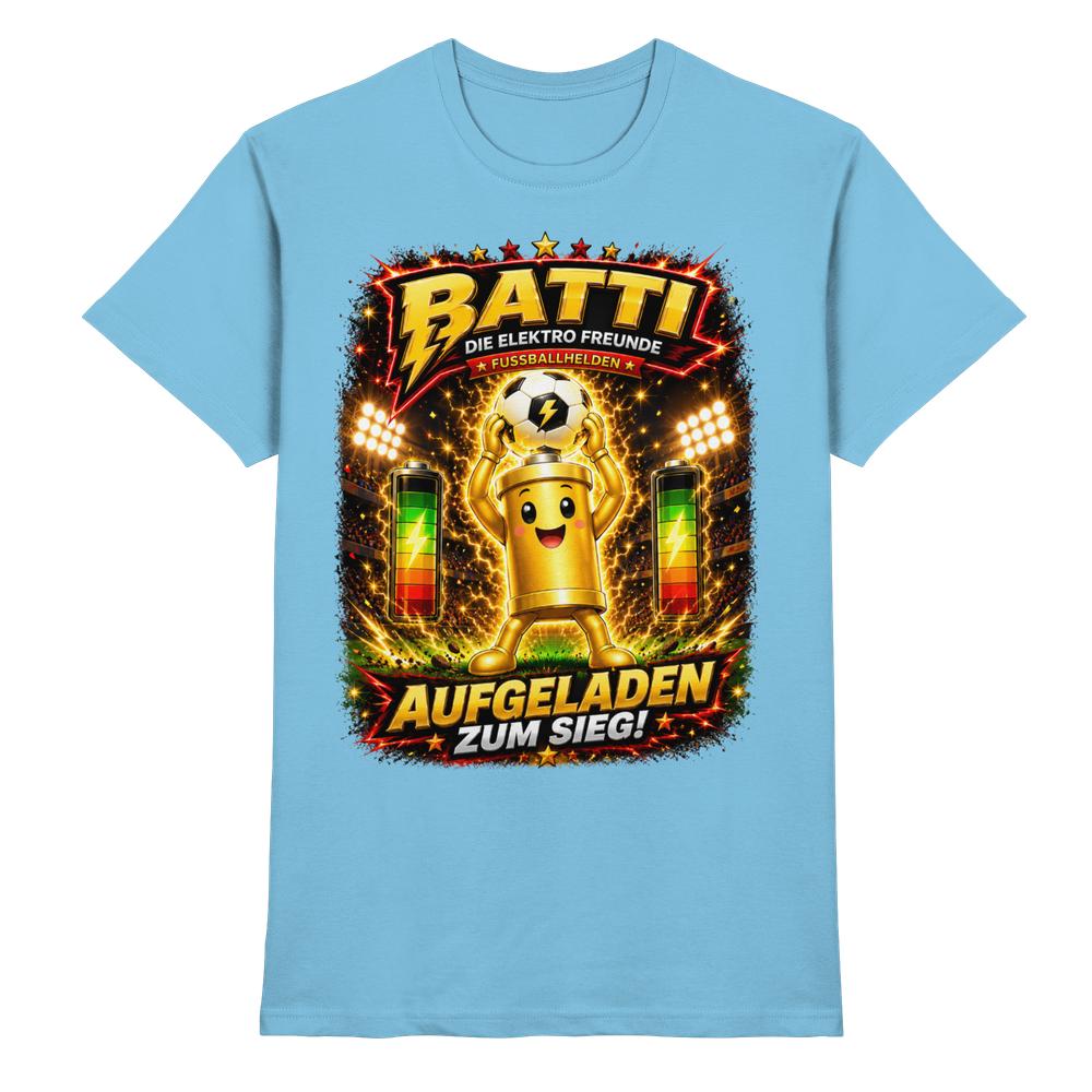 ⚽ Batti - Aufgeladen zum Sieg! | Die Elektro Freunde / Fan- Kollektion - Premium Shirt – Bild 9