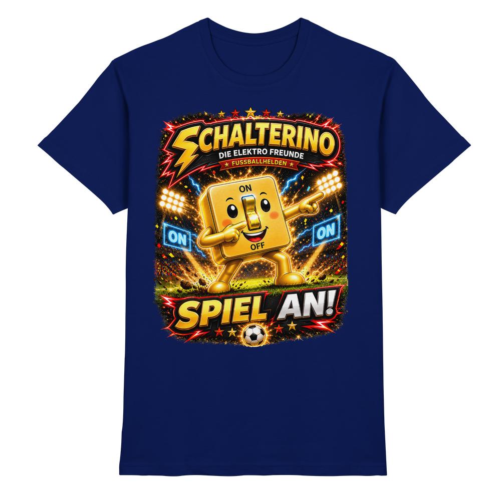 ⚽ Schalterino - Spiel an! | Die Elektro Freunde / Fan-Kollektion - Premium Shirt – Bild 22